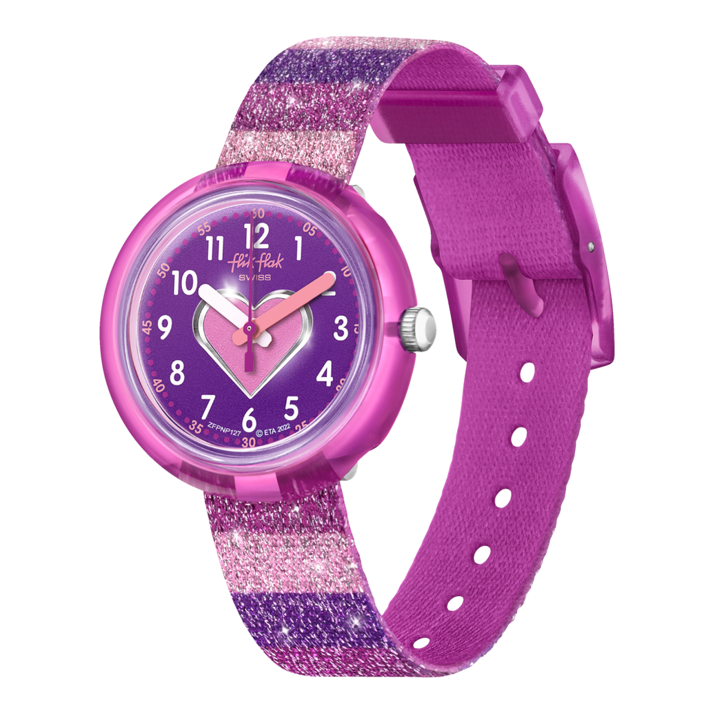 Montre Flik Flak Stripy Glitter