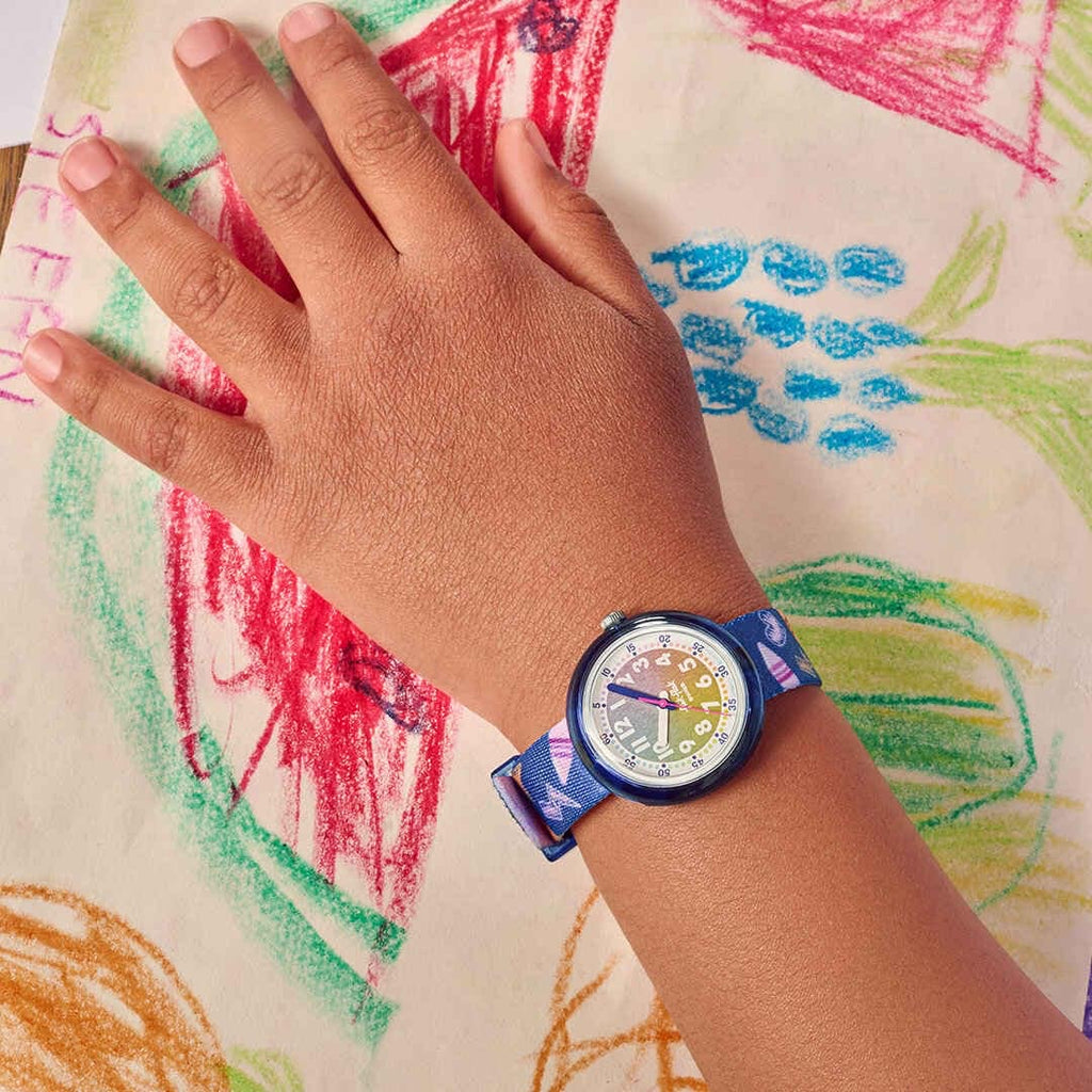 Montre Flik Flak Rainbow Crayons FPNP173