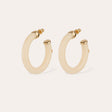 GAS BIJOUX BOUCLES D'OREILLES CREOLES CAFTAN PETIT MODELE ACETATE DOREES - IVOIRE