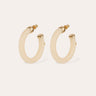 GAS BIJOUX BOUCLES D'OREILLES CREOLES CAFTAN PETIT MODELE ACETATE DOREES - IVOIRE