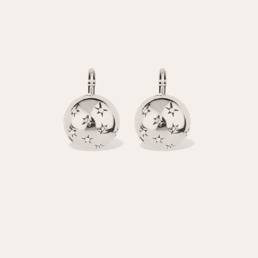 Boucles d'oreilles Comète grand modèle argentées | Gas Bijoux