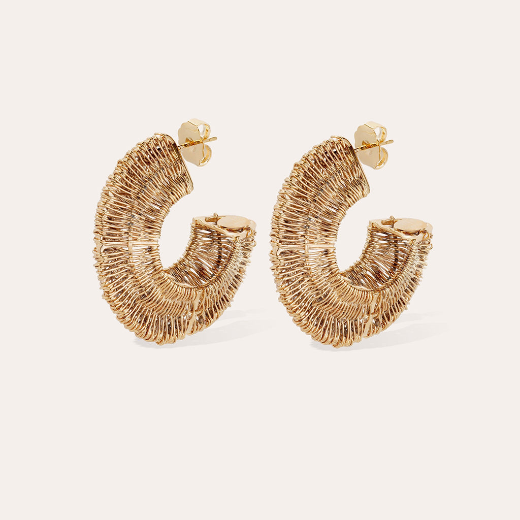 Gas Bijoux boucles d'oreilles créoles Crocus Filea dorées