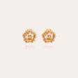 GAS BIJOUX BOUCLES D'OREILLES AZALEE PERLES DE CULTURE DOREES
