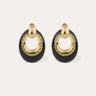 GAS BIJOUX BOUCLES D'OREILLES SELVA GRAND MODELE ACETATE - NOIR