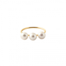 BAGUE CLAVERIN BOLD SUCCESS OR JAUNE PERLE BLANCHE