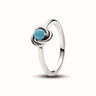 Bague Pandora Cercle Éternité Bleu Turquoise