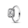Bague Pandora Halo Scintillant Rectangulaire