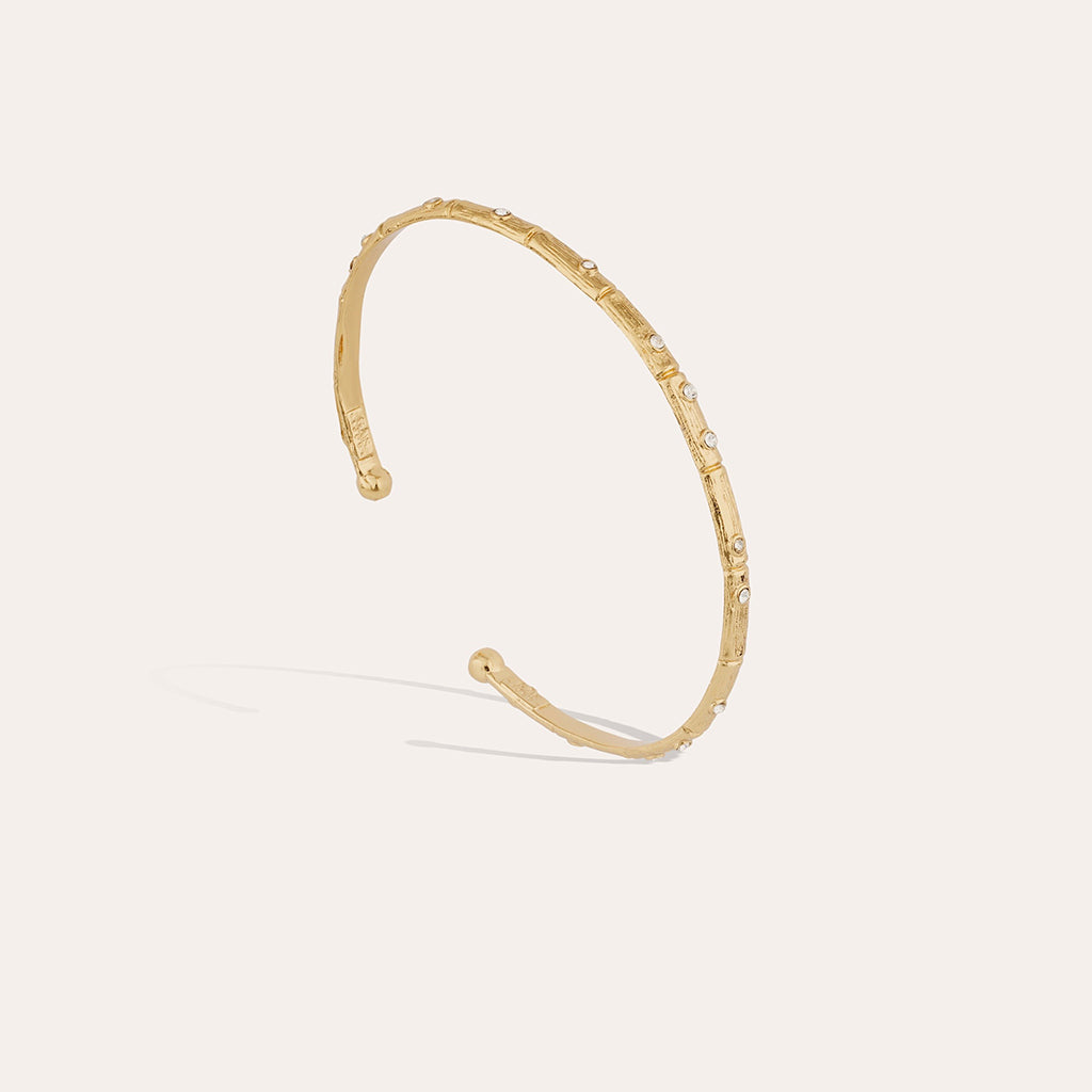 Gas Bijoux bracelet Bambini jonc strass doré