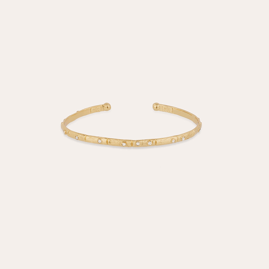 Gas Bijoux bracelet Bambini jonc strass doré
