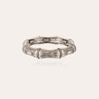 GAS BIJOUX BRACELET BAMBOU STRASS ARGENTE