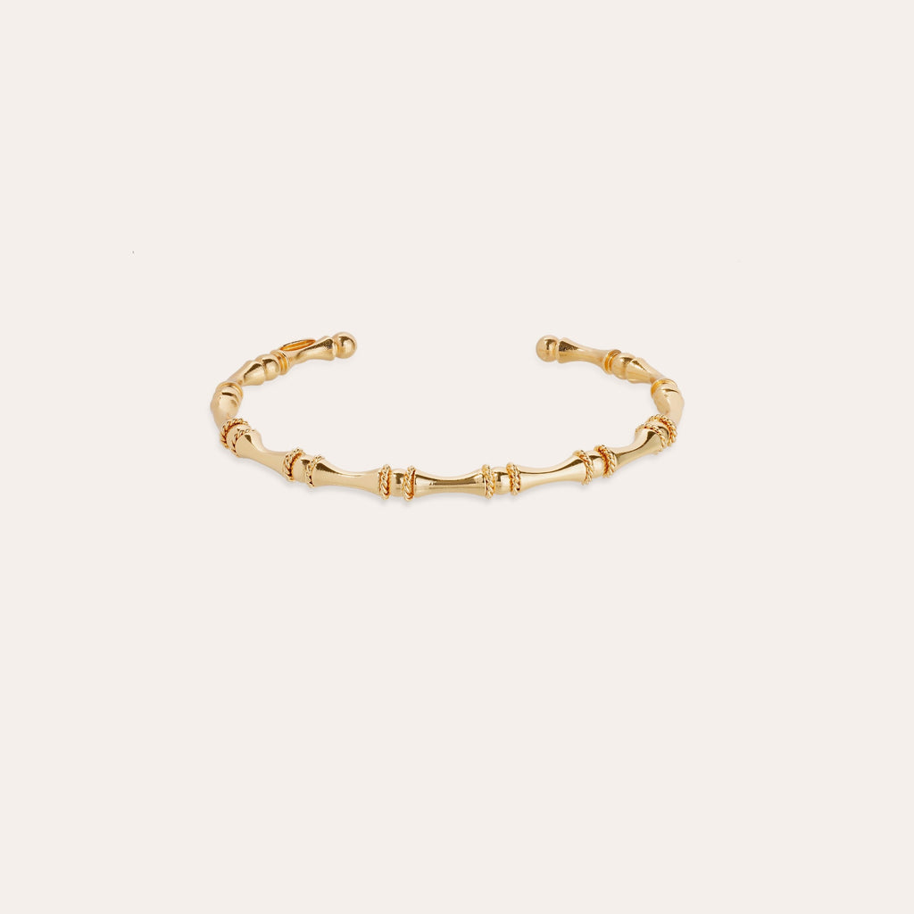 Gas Bijoux bracelet Bambou jonc mini doré