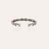 GAS BIJOUX BRACELET BAMBOU JONC STRASS ARGENTE
