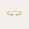 GAS BIJOUX BRACELET JONC DUALITY AMORE STRASS DORE