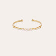 GAS BIJOUX BRACELET JONC LYRE PETIT MODELE DORE - NACRE BLANCHE