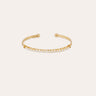 GAS BIJOUX BRACELET JONC LYRE PETIT MODELE DORE - NACRE BLANCHE