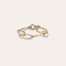 GAS BIJOUX BRACELET MAILLE OVALE GRAND MODELE BICOLORE