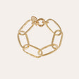 GAS BIJOUX BRACELET MAILLE OVALE GRAND MODELE DORE