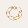 GAS BIJOUX BRACELET MAILLE OVALE GRAND MODELE DORE