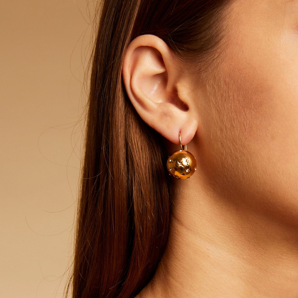 Gas Bijoux boucles d'oreilles Comète petit modèle dorées