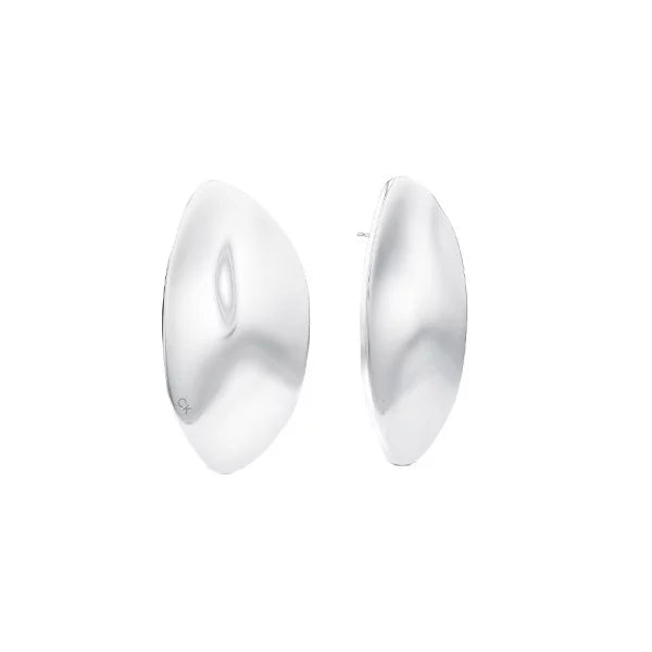 BOUCLES D'OREILLES CALVIN KLEIN SCULPTURAL REFLECT ACIER