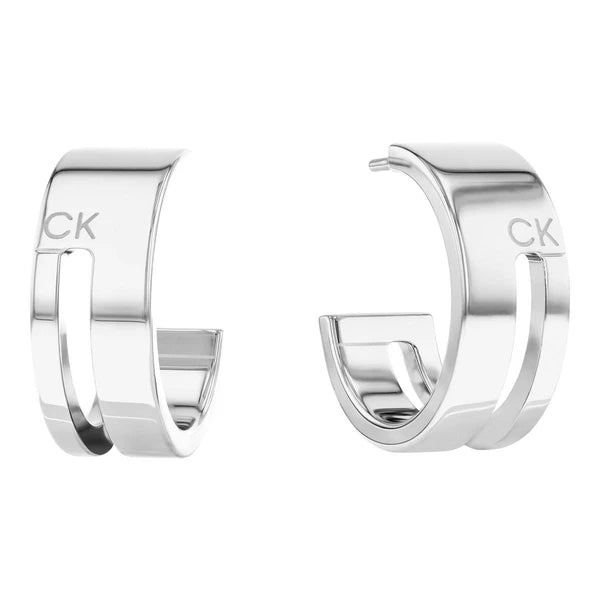 BOUCLES D'OREILLES CALVIN KLEIN GEOMETRIC ESSENTIELS SCULPTURAL