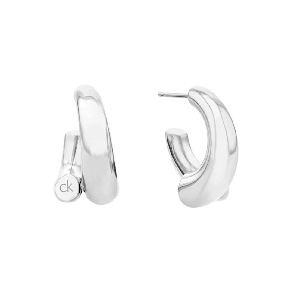 BOUCLES D'OREILLES CALVIN KLEIN SPIRAL ARGENTÉ