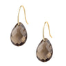 MORGANNE BELLO BOUCLES D'OREILLE ALMA OR JAUNE QUARTZ FUME