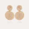 GAS BIJOUX BOUCLES D'OREILLES ONDE GOURMETTE DOREES