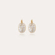 GAS BIJOUX BOUCLES D'OREILLES SCARAMOUCHE DORÉES NACRE BLANCHE