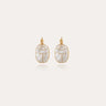 GAS BIJOUX BOUCLES D'OREILLES SCARAMOUCHE DORÉES NACRE BLANCHE