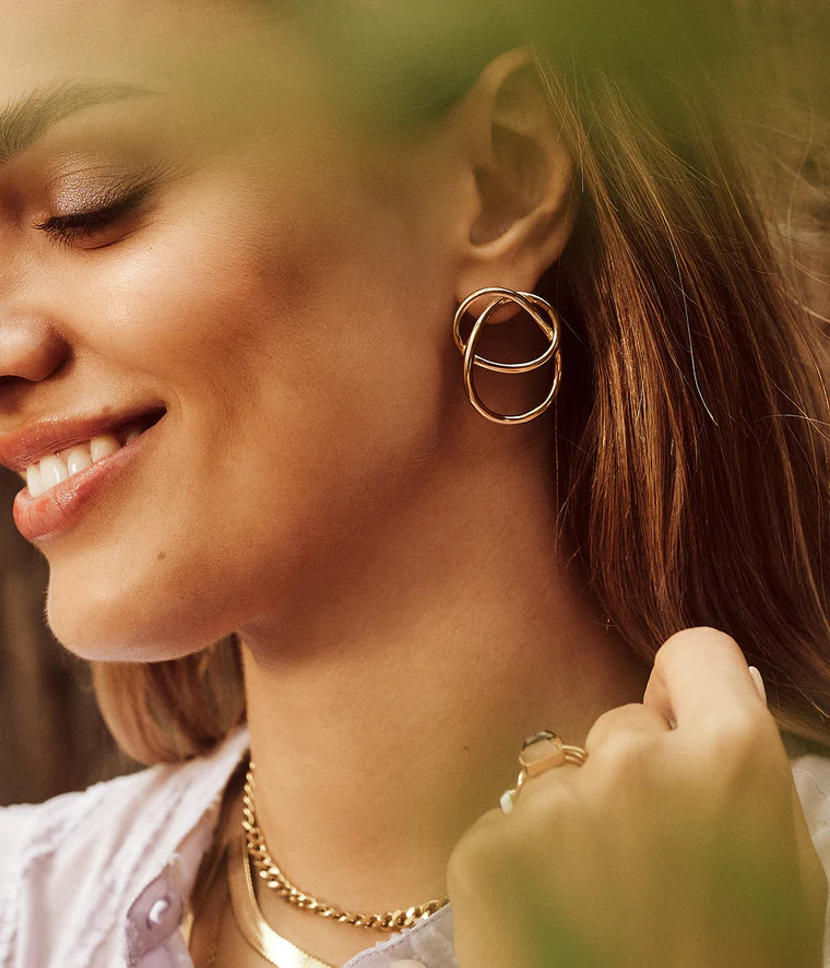 boucles d’oreilles Shape de Zag Bijoux en acier doré