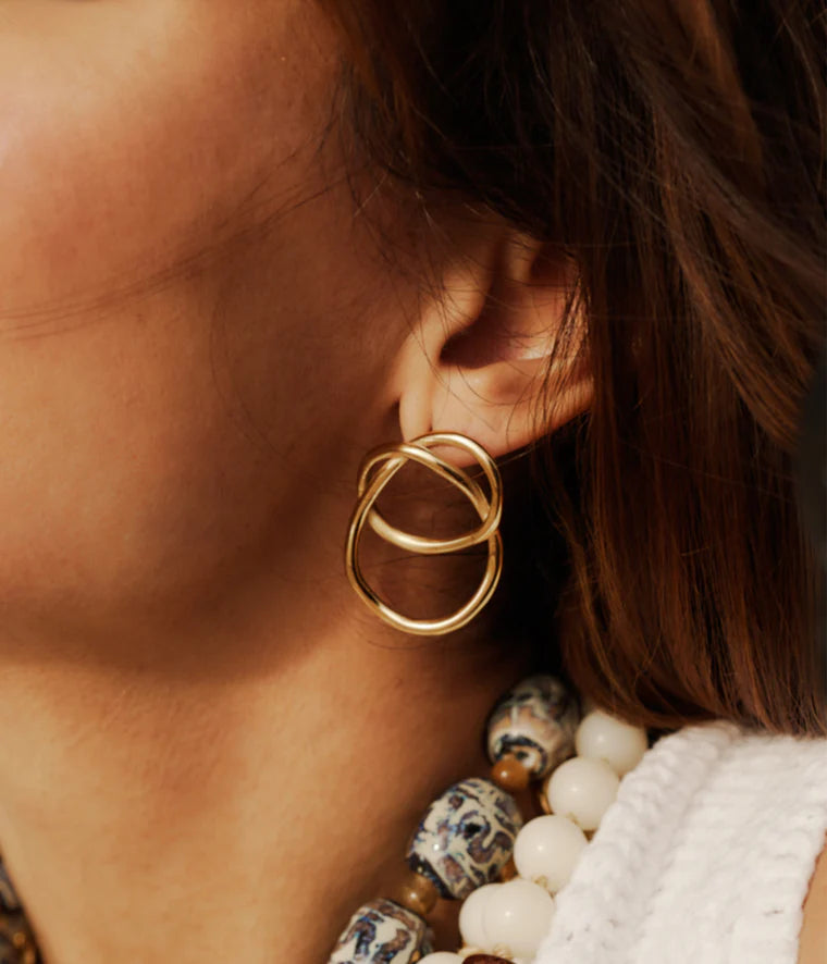 boucles d’oreilles Shape de Zag Bijoux en acier doré