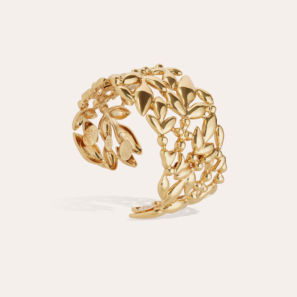 Gas Bijoux bracelet Olea manchette doré