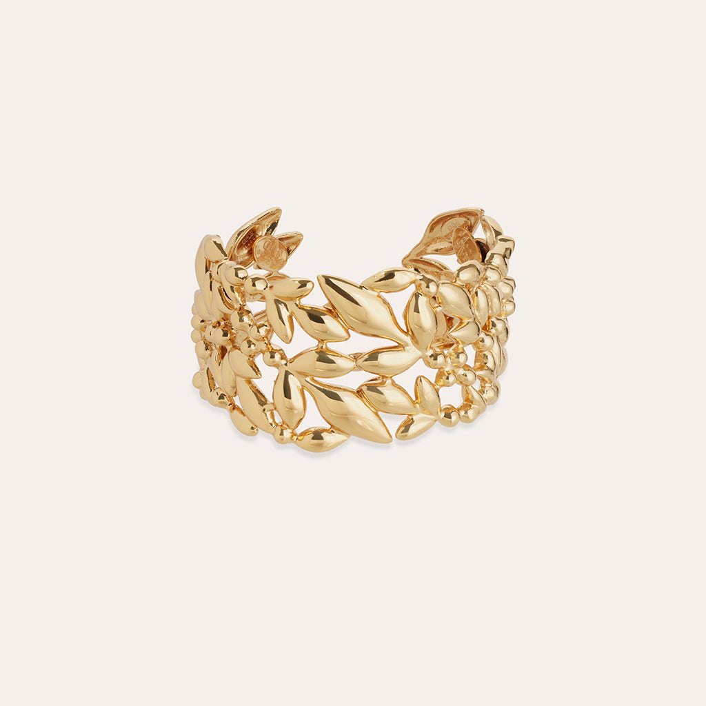 Gas Bijoux bracelet Olea manchette doré