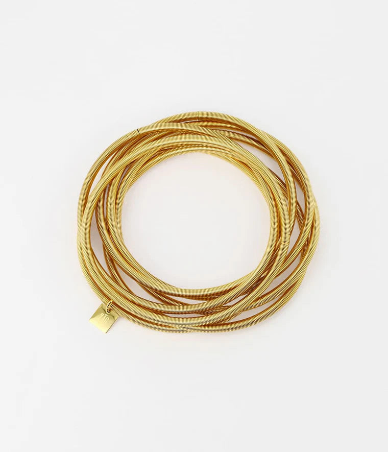 Bracelet Pizarro Zag Bijoux – Lot de 7 bracelets semainiers en acier doré
