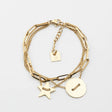 BRACELET ZAG STAR ACIER DORÉ
