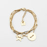 BRACELET ZAG STAR ACIER DORÉ