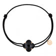 BRACELET MORGANNE BELLO OR ROSE CORDON NOIR ONYX