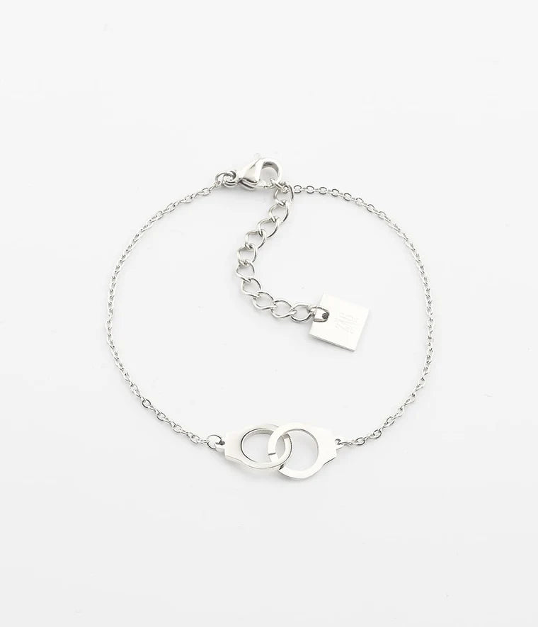 Bracelet Cuff Zag Bijoux en acier avec menottes