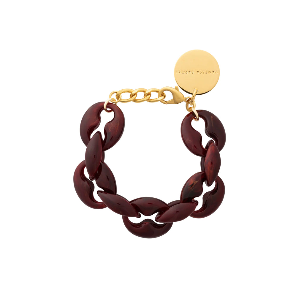  bracelet Small Turtle bordeaux marbré Vanessa Baroni