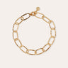 GAS BIJOUX COLLIER MAILLE OVALE GRAND MODELE DORE