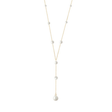 COLLIER CLAVERIN PEARL DROP OR JAUNE PERLES BLANCHES