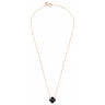COLLIER VICTORIA ONYX + DIAMANTS OR ROSE