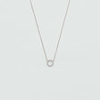 COLLIER AGATHA RONDOU ROND AJOURÉ CRISTAL ARGENTÉ