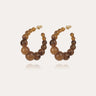 GAS BIJOUX BOUCLES D'OREILLES CRÉOLES ANDY PETIT MODELE MARRON