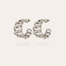 GAS BIJOUX BOUCLES D'OREILLES CRÉOLES BRONX ARGENTÉES