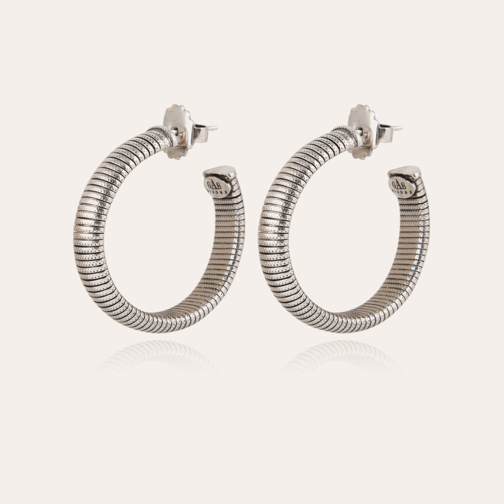 Gas Bijoux boucles d'oreilles créoles Milo petit modèle argentées