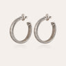 GAS BIJOUX BOUCLES D'OREILLES CREOLES MILO PETIT MODELE ARGENTEES