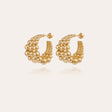 GAS BIJOUX BOUCLES D'OREILLES CREOLES MULTIPERLA MINI DOREES