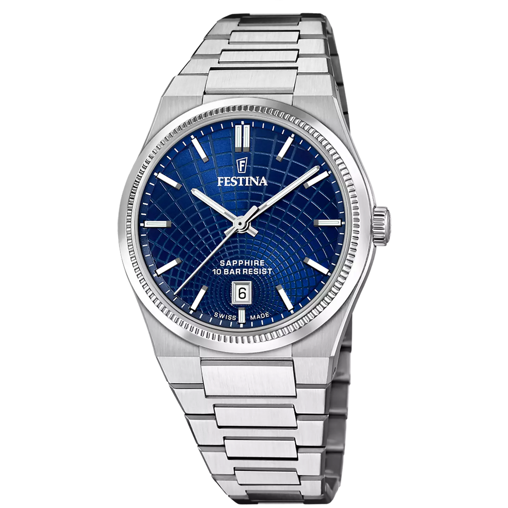 MONTRE FESTINA SWISS MADE RIVÉ F20051/4 BLEU